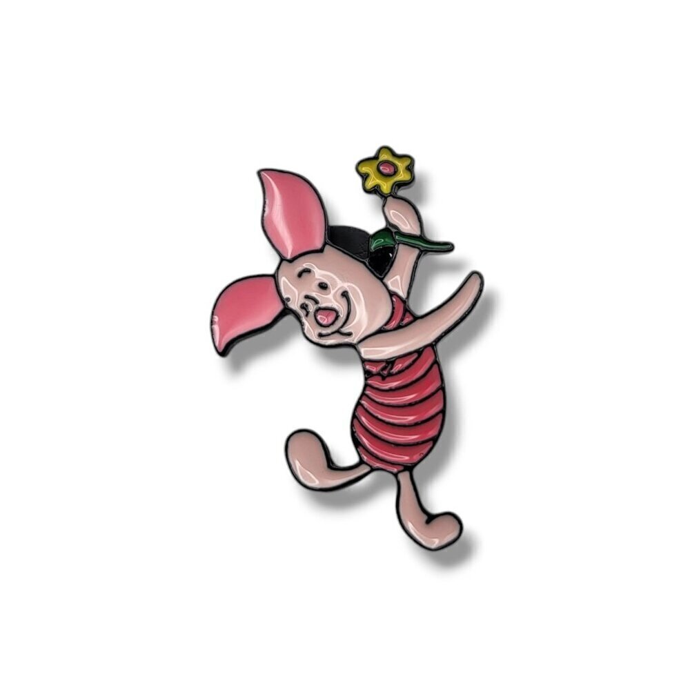 Winnie-the-Pooh Piglet with a Flower Brooch/Pin
